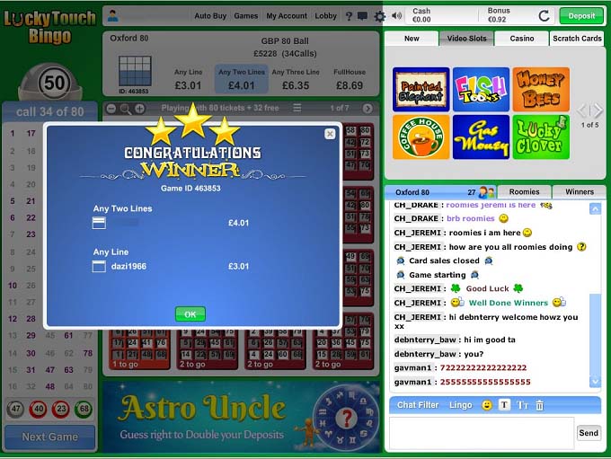 Lucky Touch Bingo Review