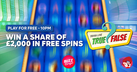 Buzz Bingo: Win A Share of £2K In Spins For Free Every Evening