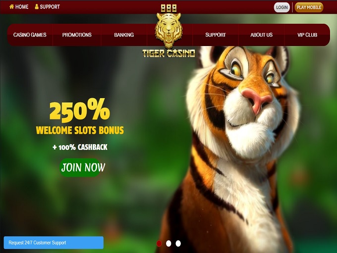 888 Tiger Casino Homepage
