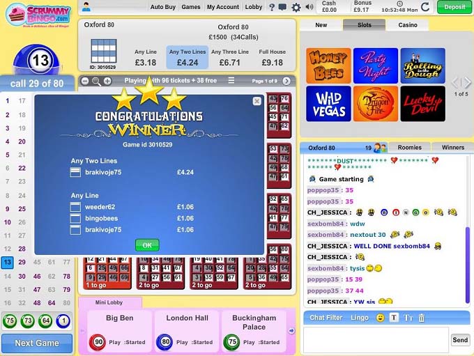 Scrummy Bingo Review