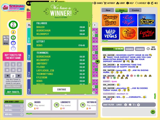 Scrummy Bingo Review