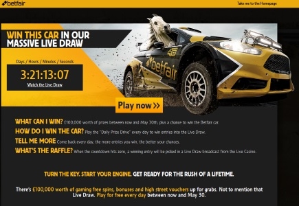 Win a Car in a Massive Live Draw at Betfair Bingo!