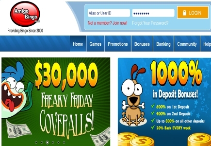 Weekend offers at Amigo Bingo