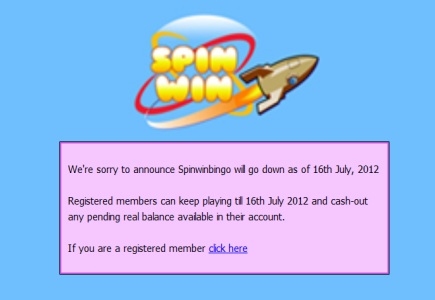 Spin Win Bingo Closed