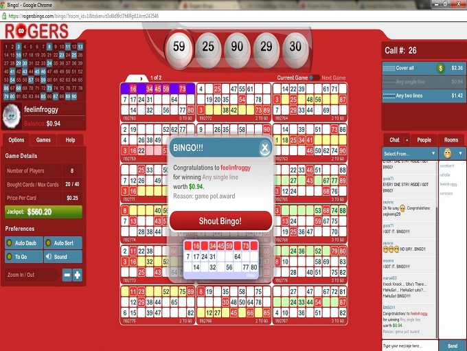 Rogers Bingo Review