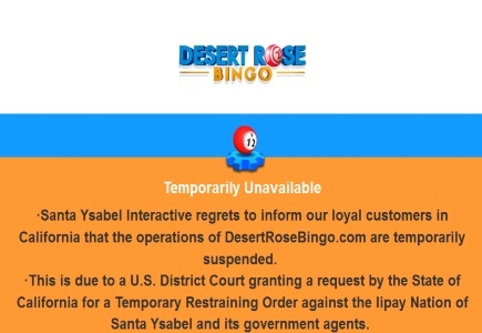 California AGO Granted Temporary Restraining Order Related to Tribal Bingo Operations