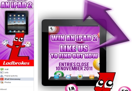 Ladbrokes Celebrates New Facebook with iPad2 Prize