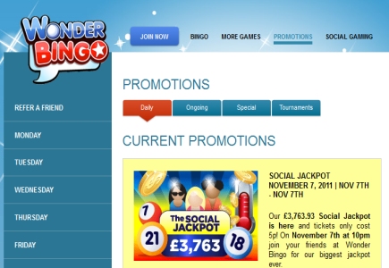 Wonder Bingo Launches Social Jackpot