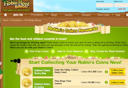 Robin Hood Bingo Gives Away over 3 Million Free Coins to Players