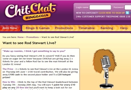 Win Tickets to See Rod Stewart from Chit Chat Bingo!