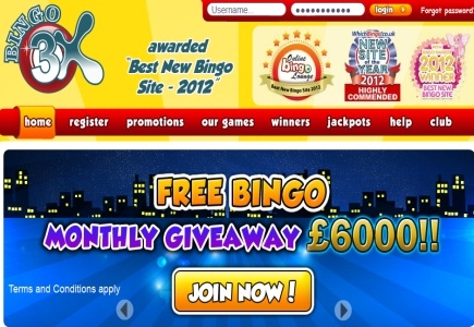 Grab free tickets to £100 Jackpot on Bingo3X