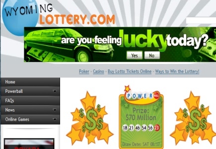 Online Gambling Links on Wyoming State Lottery Site