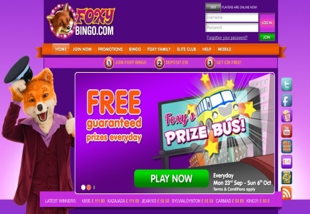 The Foxy Bingo Prize Bus Pulls In