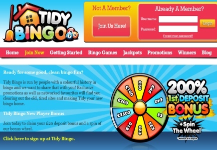 Pay day prizes at Tidy Bingo