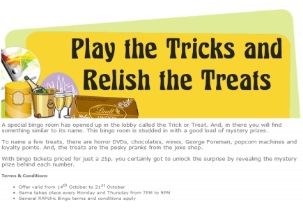RAPchic Bingo is excited with its Halloween Tricks and Treats 