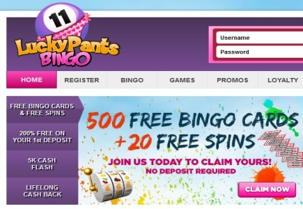 Lucky Pants Bingo Mini Game Pay Over £4K