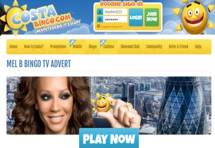 Costa Bingo Launches 10 Second Adverts Featuring Mel B