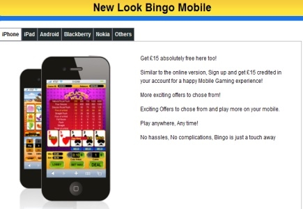 A Mobile Bingo Mania at New Look Bingo 