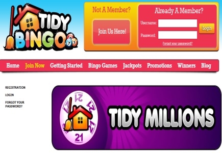 Tidy Millions Offer at Tidy Bingo