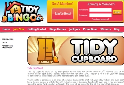 Tidy Bingo’s Cupboard Opens Its Doors