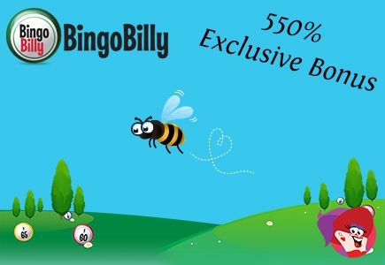 Bingo Billy 550% Exclusive Bonus for New & Existing Players