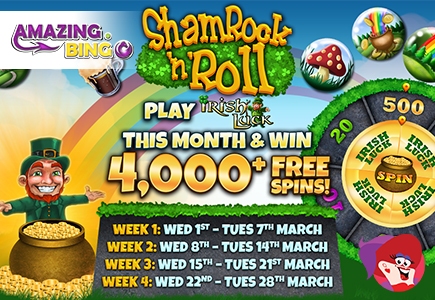 Amazing.Bingo’s Kicks off March with ShamRock ‘n’ Roll Promo