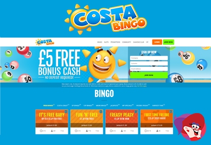 Costa Bingo Upgrades Interface & Lobby