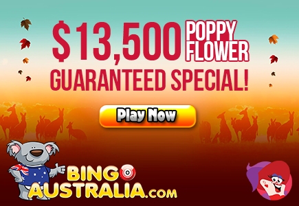 Play Fixed Jackpot Poppy Flower Special on Bingo Australia