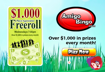 Win Weekly Free Cash on Amigo Bingo