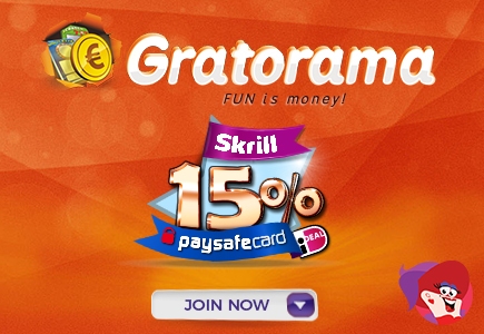 Gratorama Gives 15% Extra Bonus For Skrill Deposits