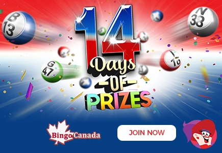 Enjoy 14 Days of Prizes on Bingo Canada