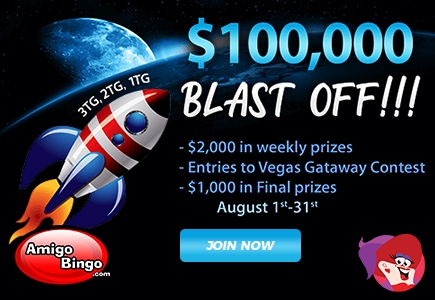 $100K Blast Off on Amigo Bingo
