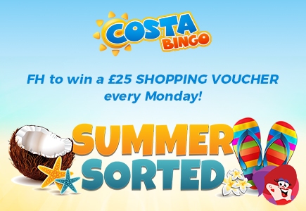 Win A £25 Gift Card Each Monday On Costa Bingo!