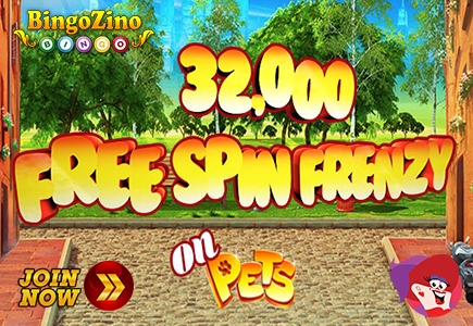 BingoZino Launches 32,000 Free Spin Frenzy
