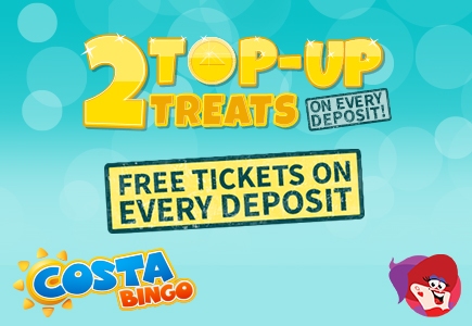 Get 2 Top-Up Treats at Costa Bingo Day-To-Day!