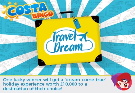 Make Travel Dreams True By Nabbing £10k At Costa Bingo