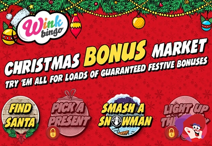 A Christmas Bonus Market Featuring Extra Spins and Bonuses at Wink Bingo