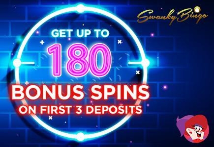Calling All Newbies! Claim Up to 180 Bonus Spins at Swanky Bingo