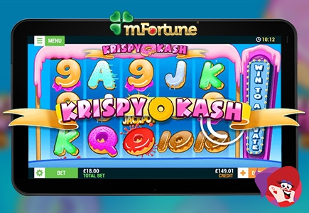 Play the Sweet New Krispy Kash Slot at mFortune for Big Wins