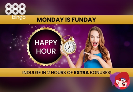 Monday is Funday at 888 Bingo with Two Hours of Extra Bonuses
