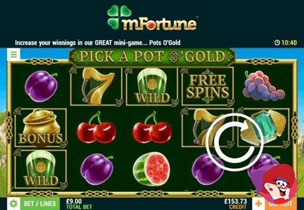 Pick a Pot O’ Gold to Win a (Huge) Progressive Jackpot at mFortune