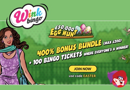 Let the Eggcellent £50,000 Easter (Egg) Hunt Begin at Wink Bingo