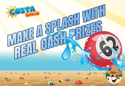 Make a Splash with Real Cash Prizes at Costa Bingo! Play to Win Thousands Every Week!