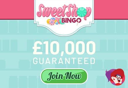 You Could be Quid's in to the Tune of £10,000 in the Free Bingo Game at Sweet Shop Bingo