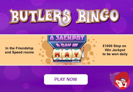 A Jackpot a Day in May You Say? Yes! The Butler is Treating Players to £1000 Each May Day!