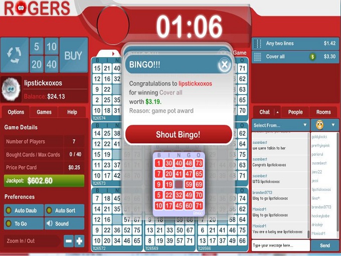 Rogers Bingo Review