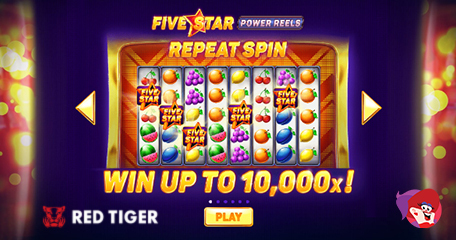 Five Star Power Reels Aims to Please with Wins of Up to 10,000x Your Stake!