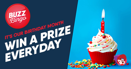 Celebrate Buzz Bingo’s First Birthday and Win a Guaranteed Prize of Up to £100 Every Day!
