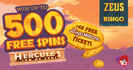 Summon a Mighty Bingo Offer of Up to 500 Bonus Spins with the Powerful Zeus Bingo