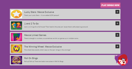Mecca Bingo Announces Big Bingo Jackpots and Additional In-Game Features Add to the Fun